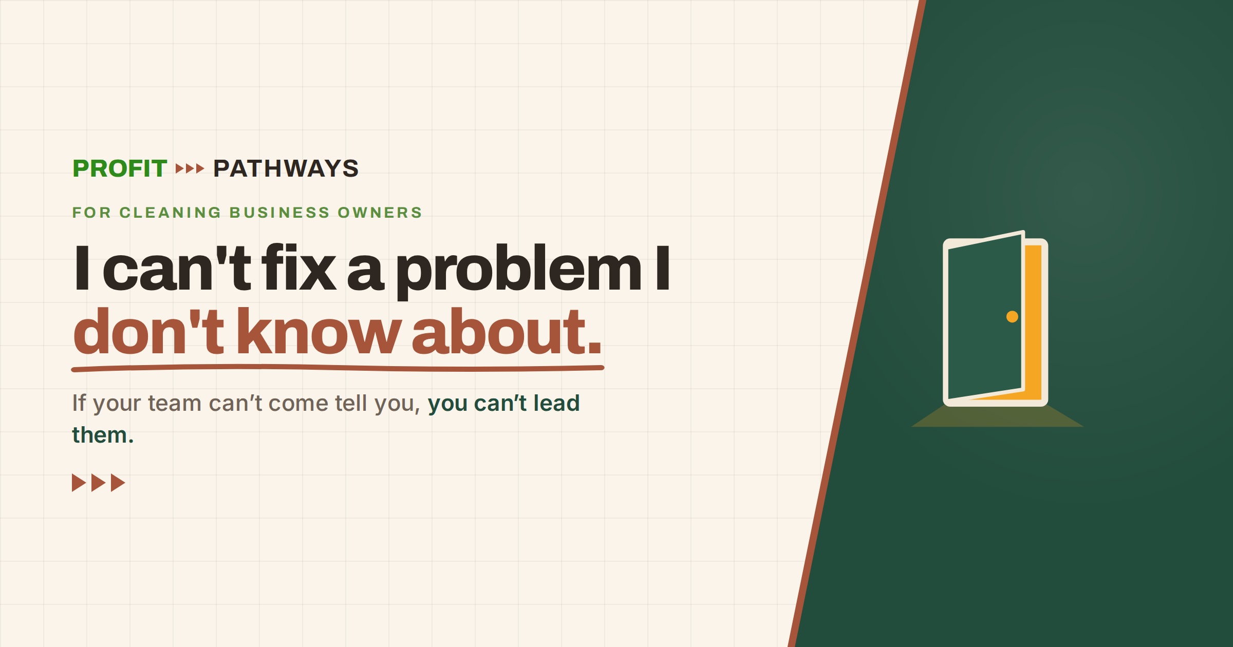 I Can’t Fix a Problem I Don’t Know About