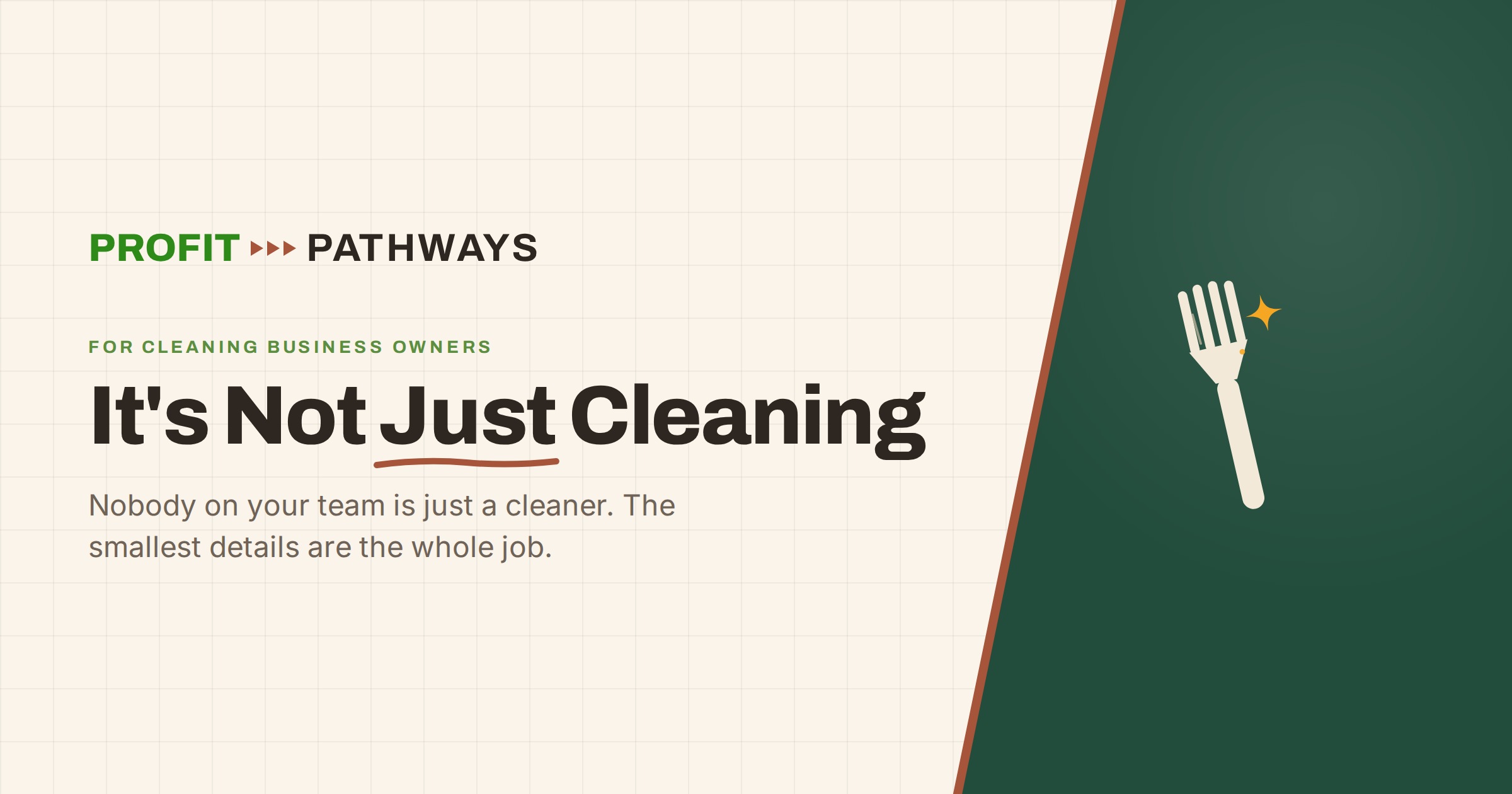 It’s Not Just Cleaning